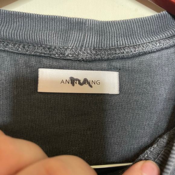 Anine Bing City Love Sweatshirt in grey sz XS - Picture 2 of 8